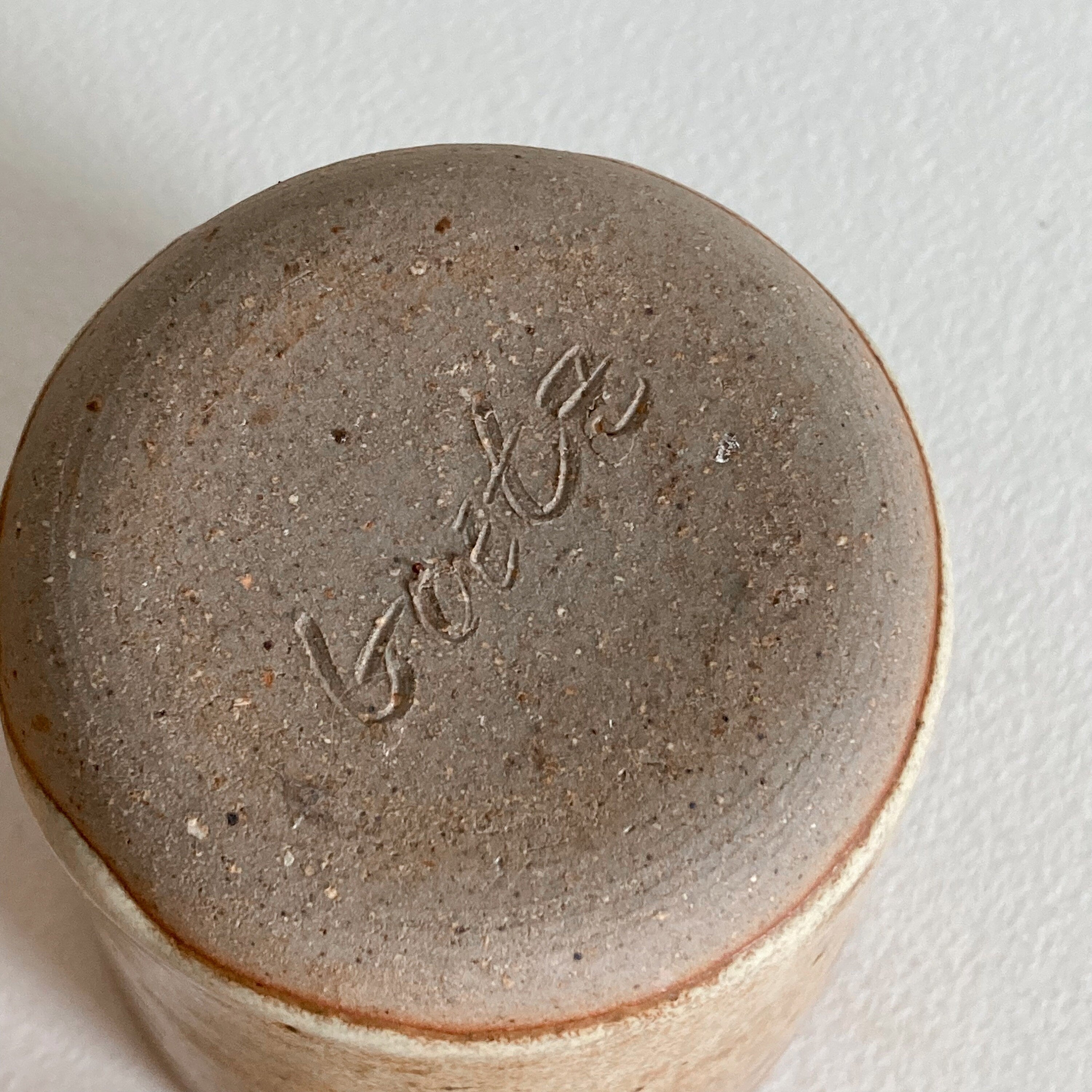 Artist Signed Ceramic Lidded Jars: Handmade Studio Pottery, Set of 2