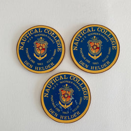 Vintage Nautical College Drink Coasters - Royal Naval College of the Netherlands