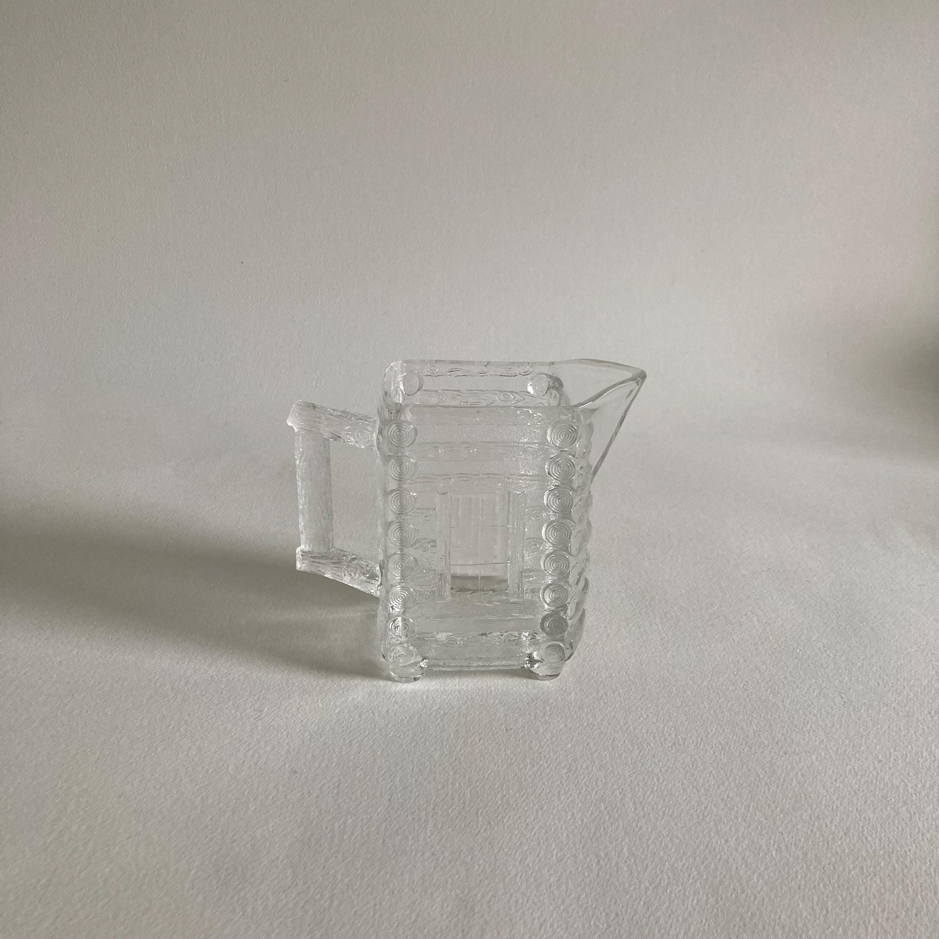 Antique EAPG Log Cabin Creamer - Central Glass Co. Circa 1875
